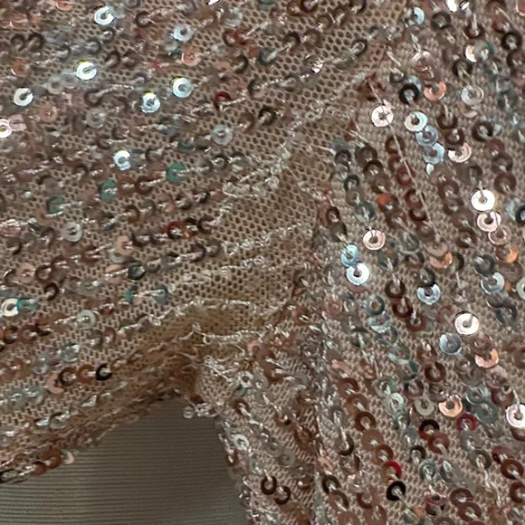 Emerald Sundae Rose Gold Sequin Maxi Dress XL - Picture 12 of 15